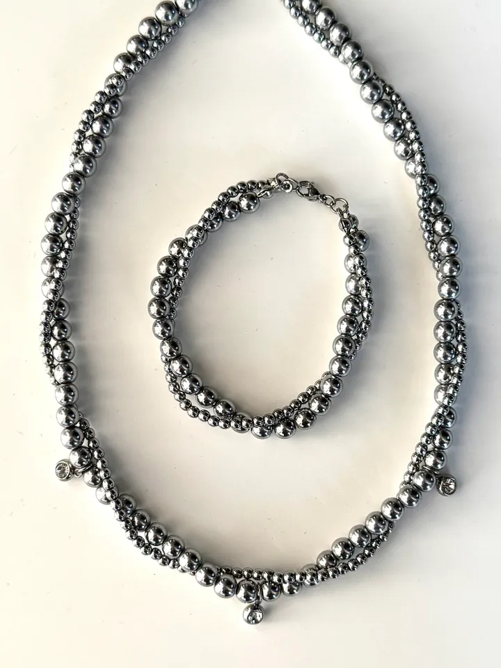 hematite necklace and bracelet