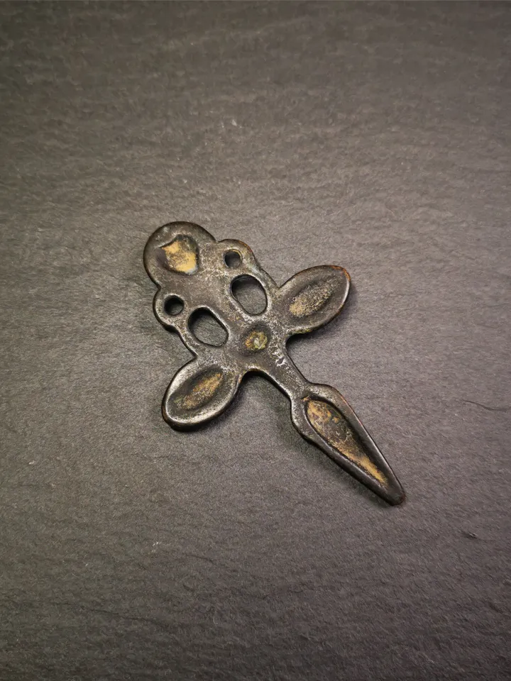 Gandhanra Vintage Phurba Amulet,Kila(Dorje Phurba) Pendant,Tibetan Budhist Ritual Implement,made of Thokcha,2.6&quot;,60 Years Old