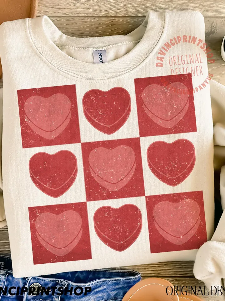 Checkered Retro Valentines Heart png, Valentines png, Heart png, Love png, Valentines Shirt Sublimation, Retro Valentines png, Heart, retro
