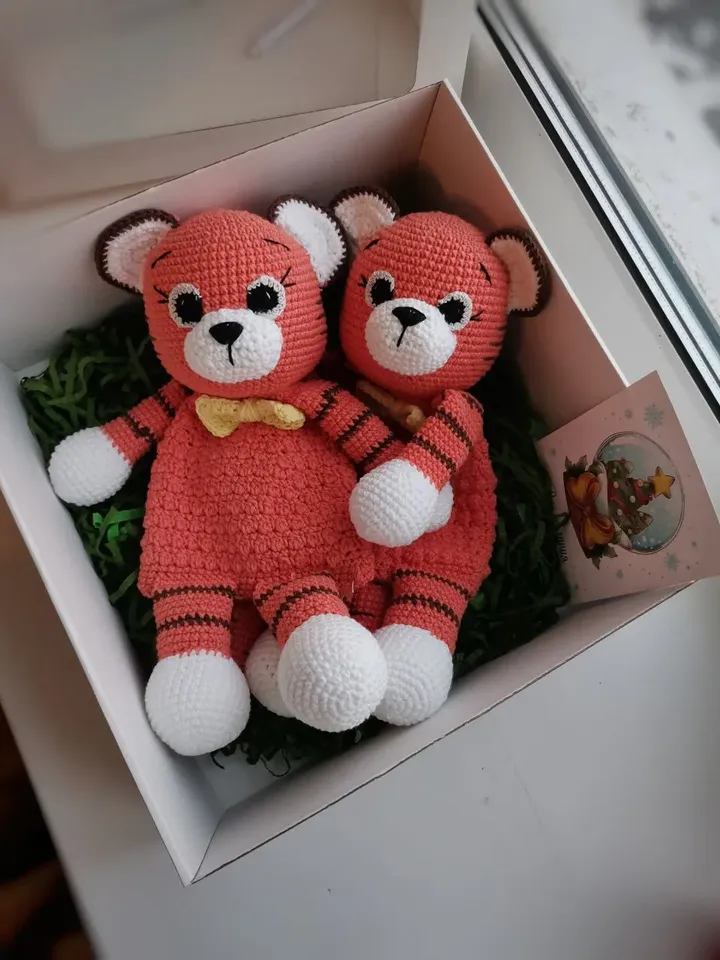 Tiger crocheted amigurumi, interior toy, gift, souvenir handmade