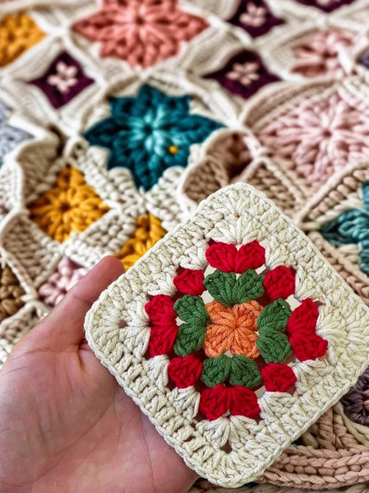 Solid Granny Square Baby Blanket Crochet Pattern - Beginner Crochet Coaster Pattern - Quick and Easy PDF Guide