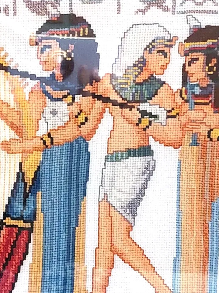 Ancient Egypt painting 9*13"Finished embroidered room decor