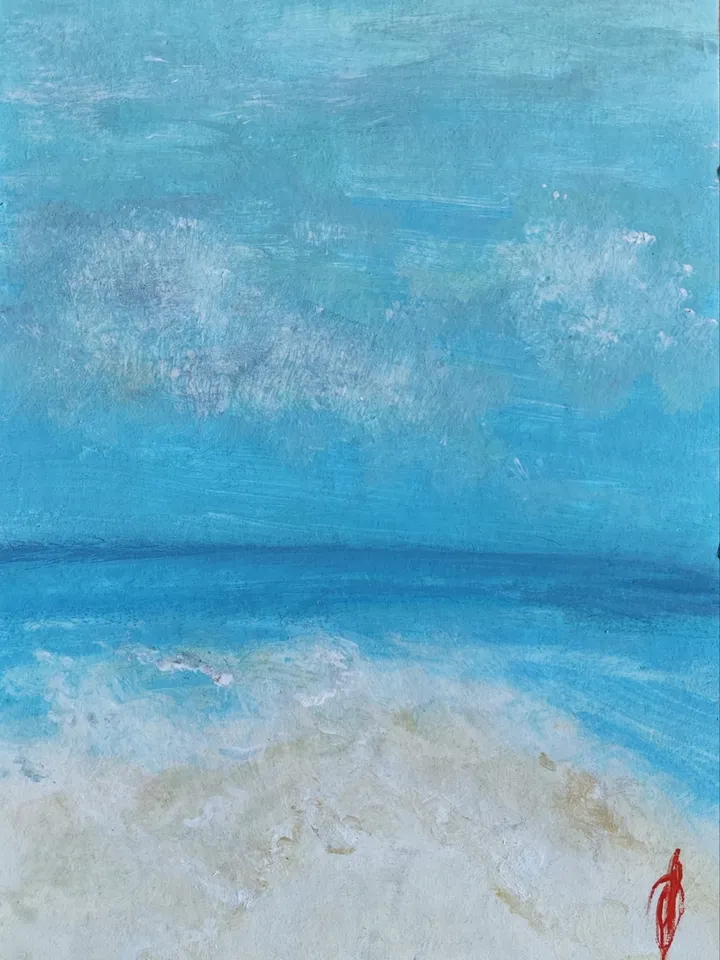 Sea painting Maldives Original art