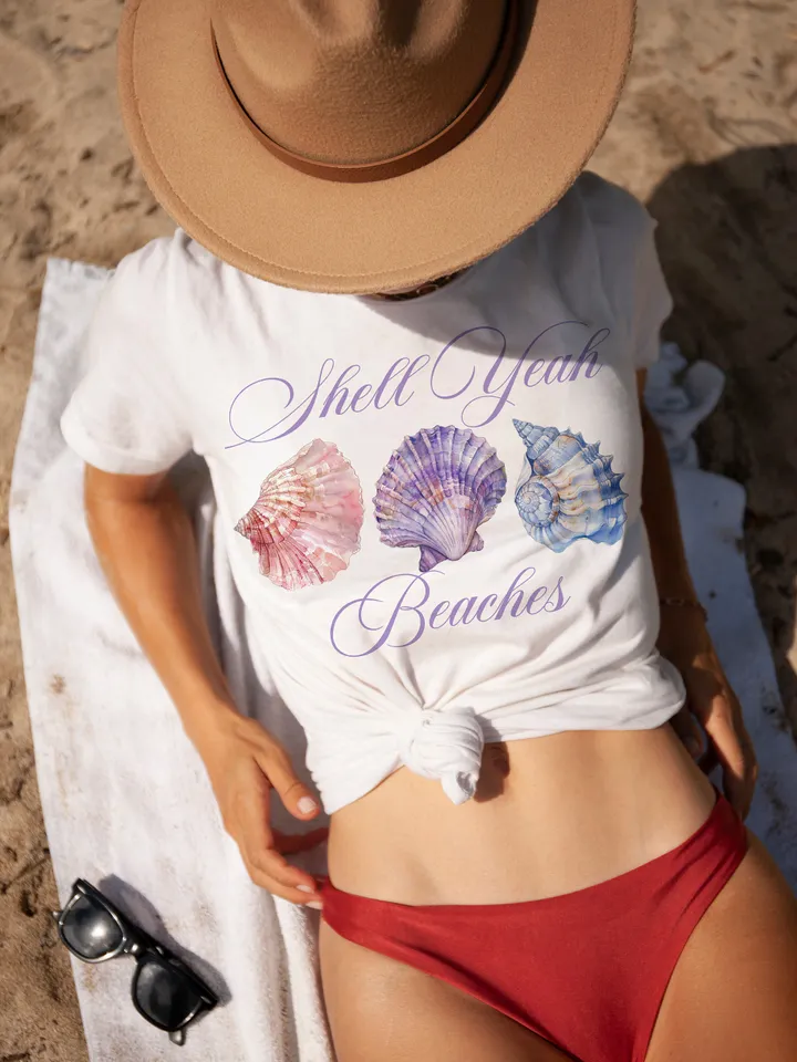Shell Yeah PNG,Summer Beach Design, Sea Shell PNG, Coconut Girl Aesthetic, Trendy Mermaid Shirt, trendy Summer Png, Beach vibes png,