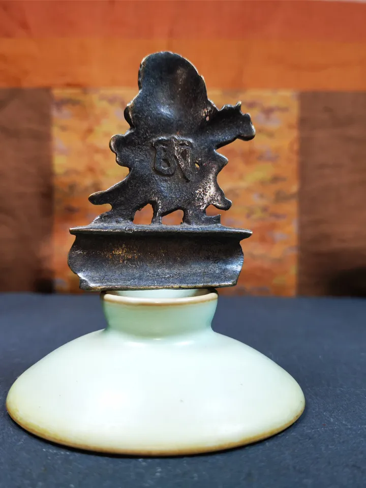 Gandhanra Acient Tibetan Buddhism Statue,Vajrapani,Terma Statue,the Protector and Guide of Gautama Buddha,60 years old