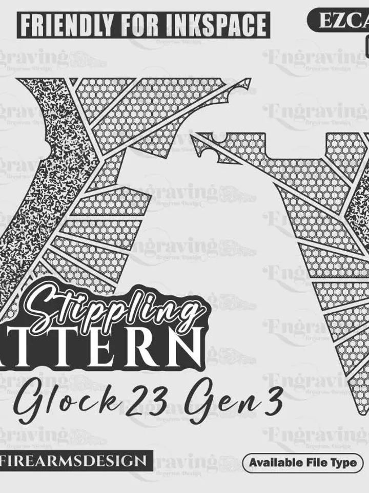 Stippling Pattern Template SVG Glock23 Gen3,lasercut,laserengraving,fiberlaser,engravingfiles,laserpattern,engravingdesign,engravingpattern
