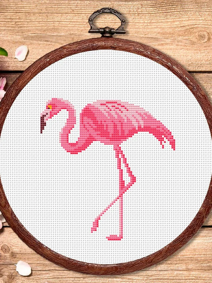 Flamingos Cross Stitch Pattern, Animals Cross Stitch, Embroidery Flamingo, Flamingo xStitch, Flamingo patterns, Modern Cross Stitch #anm030
