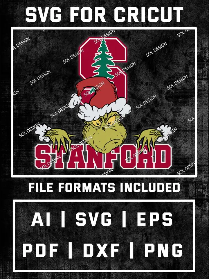 Grinch Stanford Cardinal SVG, NCAA SVG Design, NCAA Stanford Cardinal SVG, NCAA Cardinal Cricut, Christmas Svg, Grinch svg, Digital Download