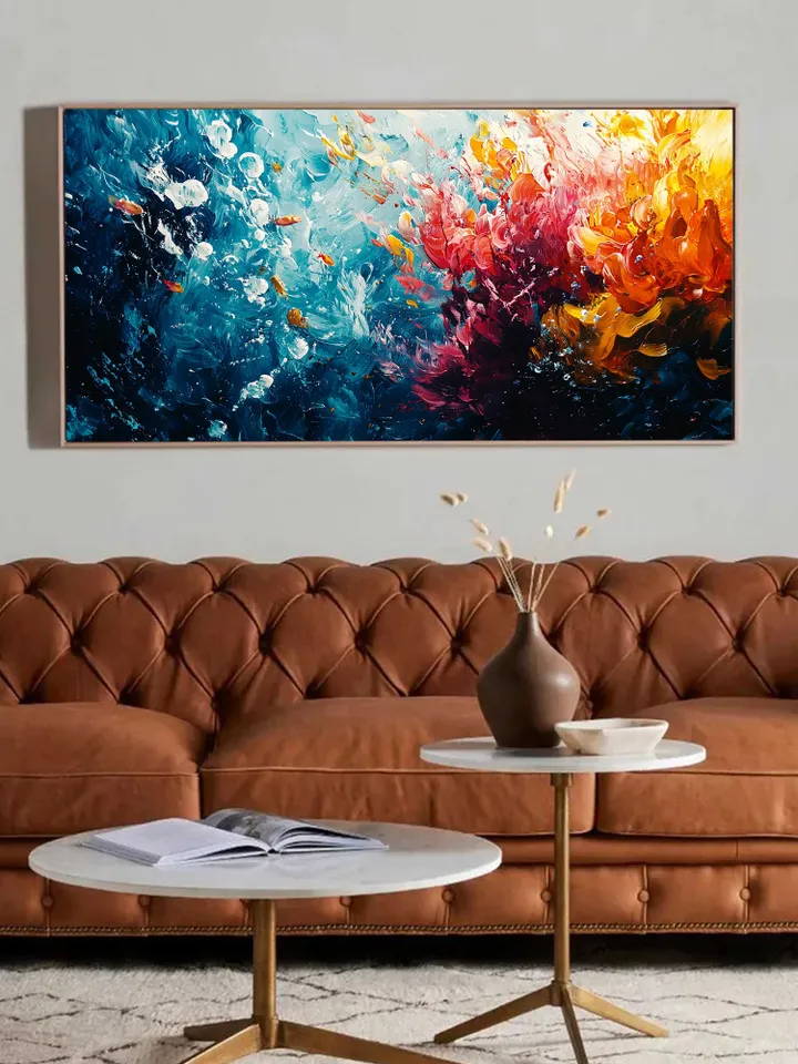 Original Flowers Painting On Canvas, Large Wall Art, Abstract Colorful Painting, Home Decor, Modern art, Custom Painting, Bedroom Wall Decor