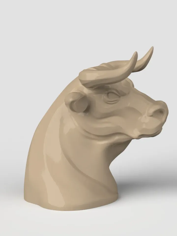 3D Model STL CNC Router file 3dprintable Bull Head