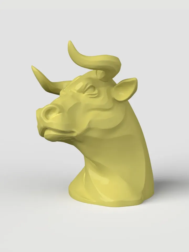 3D Model STL CNC Router file 3dprintable Bull Head