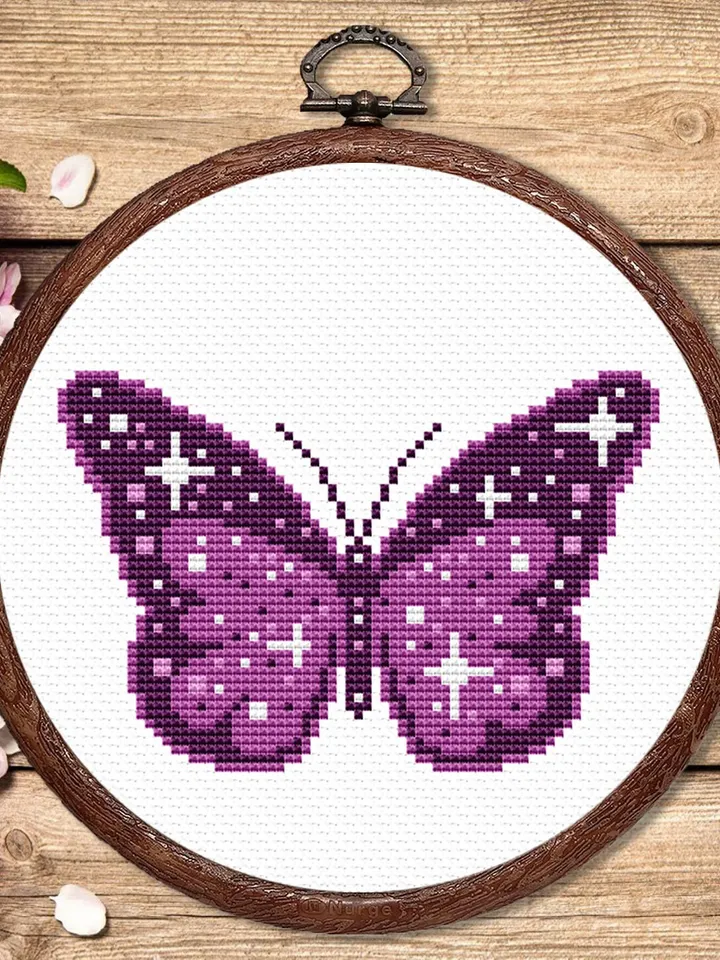 The Butterfly Cross Stitch Pattern, Summer Cross Stitch Pattern, Embroidery Butterfly, Home Decoration, Modern Cross Stitch Pattern #anm002