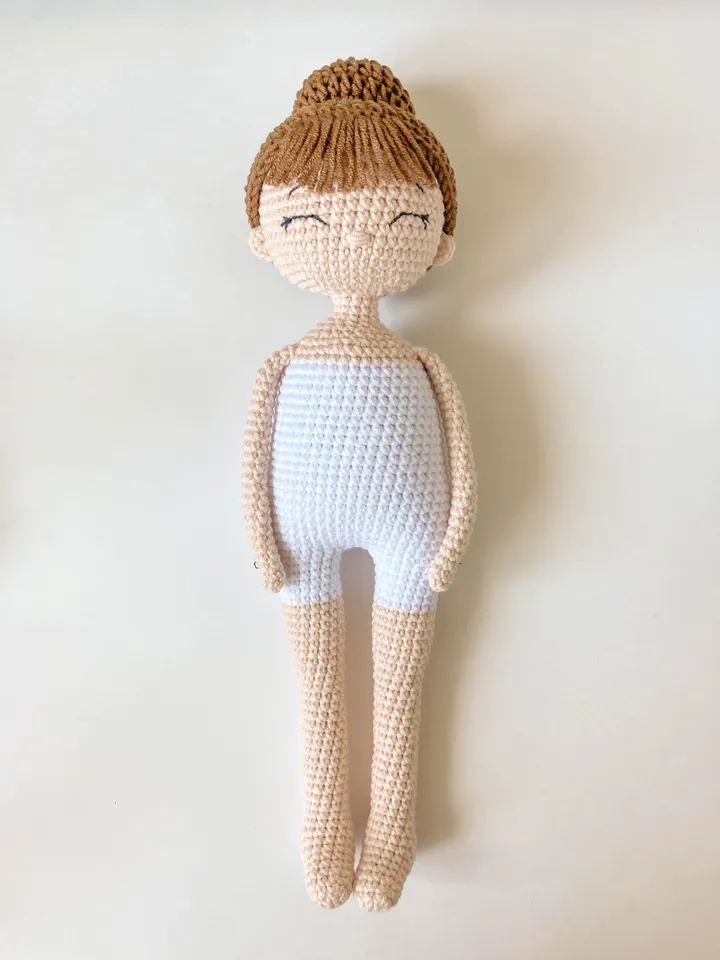 Crochet May doll body pattern plus 4 hairstyles, basic doll body, base amigurumi doll pattern, hairstyles for doll pattern, DIY soft doll