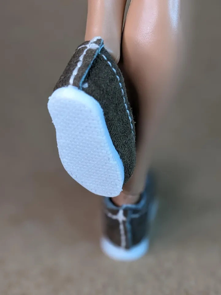 Handmade suede shoes for Fashion male dolls (wide feet)