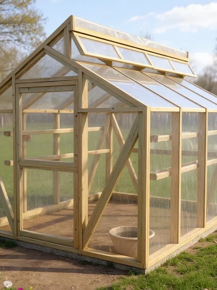 8' x 10' Framed Greenhouse Plans: Building Construction Blueprints (PDF Downloadable)