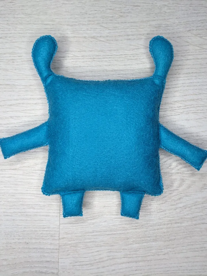Blue Monster Felt toy, Endless alphabet and Endless Numbers - Little Blue Monster