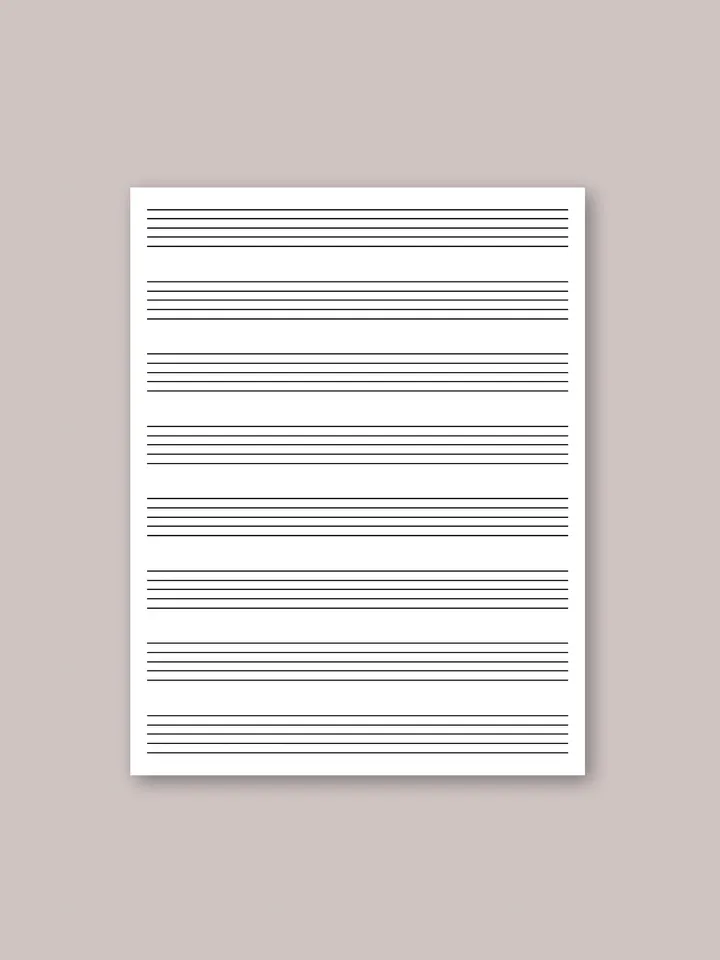 Kids printable sheet music. Blank sheet music printable. Piano staff paper. Blank music paper. Learn piano.