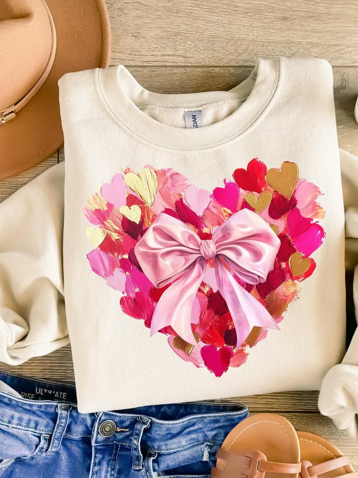 Valentine Day Heart Brushstroke png, Valentine png, Valentines day Png, xoxo png, valentine png designs, Coquette Valentine Png Trendy Vday
