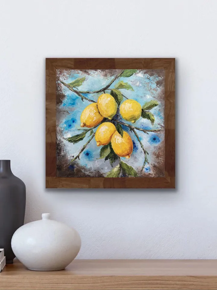 Lemons Original Painting Fruits Oil Painting Kitchen Still life Food Painting