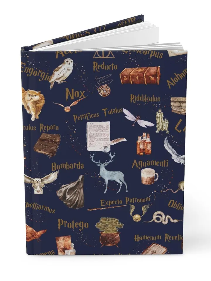 Wizarding World Hardcover Journal, Magic Notebook, Spell Book, Fantasy Diary, Gift, Magic gift Matte Journal