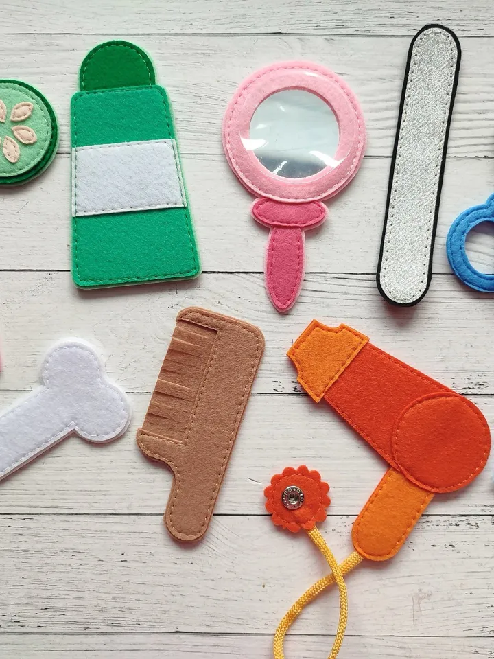 Pet grooming salon Quiet book pattern PDF & Tutorial, Felt book pattern svg, Quiet book ideas, Sensory toys, Pdf felt sewing pattern toddler