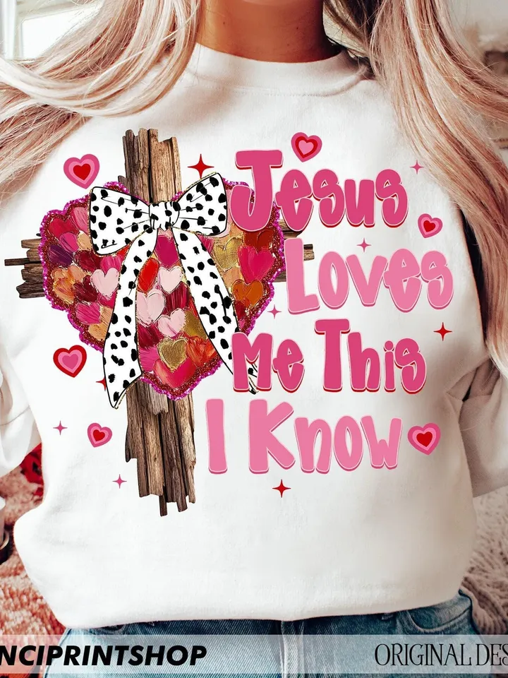 Jesus loves me this I know Png, Christian Cross Png, Valentine Png, Valentine Heart Png, Love like jesus png, Christian png, Brushstroke