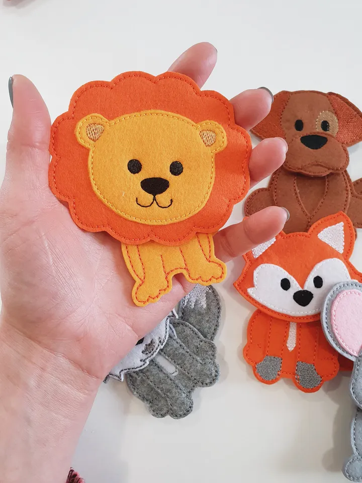ITH Felt Animal Mix and Match Puzzle Embroidery Pattern, Build an Animal Creative Toy Design, 4x4 Digital File