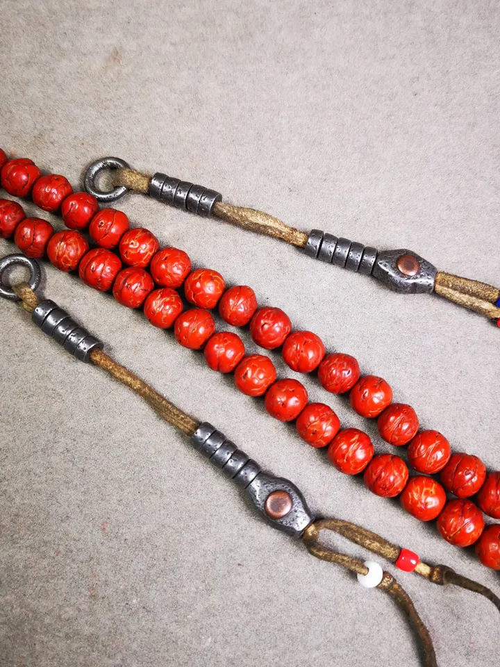 Gandhanra Handmade Tibetan Buddhist Mala Counters,Prayer Bead Counters,Made of  Cold Iron,Copper Inlaid