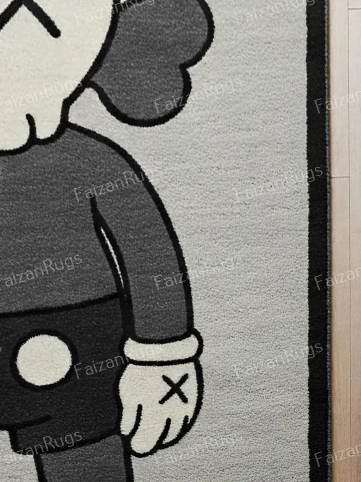 Kaws, Handmade 100% Wool Rugs, Case Rugs and Carpets, Handmade Rugs For Living Room, Dining Room, Hallway, Multiroom Carpets, Cartoon rugs