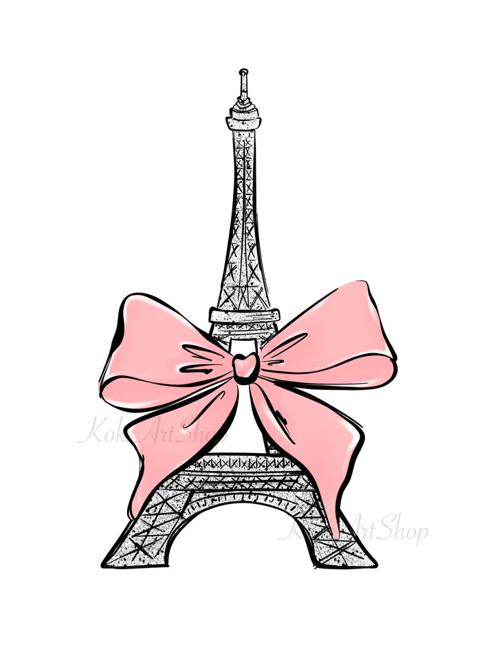 Eiffel Tower png, Eiffel Tower clip art, Eiffel Tower illustration, Fashion art, Fashion Clipart, Fashion print, Paris clip art, Paris png