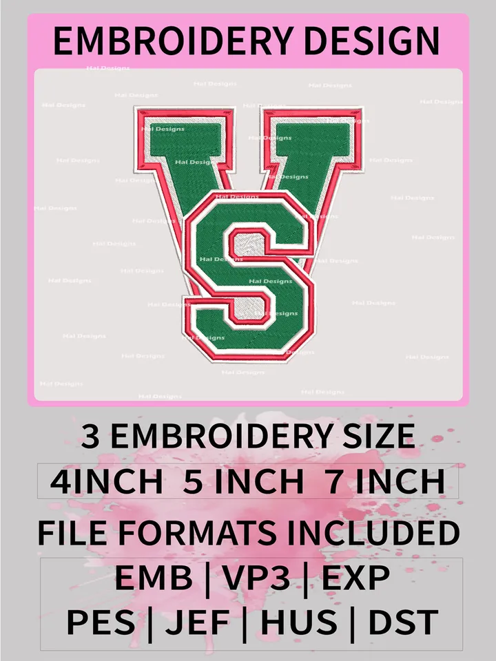 NCAA Mississippi Valley State Delta Devils Embroidery File, 3 Sizes, 6 Formats, NCAA Machine Embroidery Design, NCAA Logo, NCAA Teams
