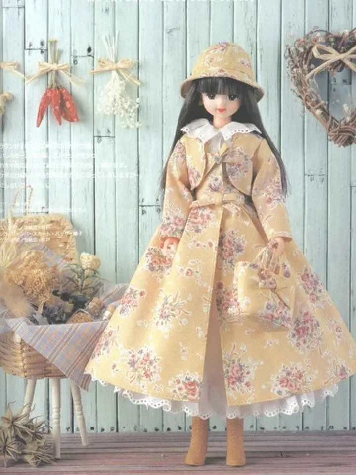 Clothes for Fashionable Dolls Japanese Magazine Sewing Pattern Wardrobe Clothes for Dolls Digital Download PDF