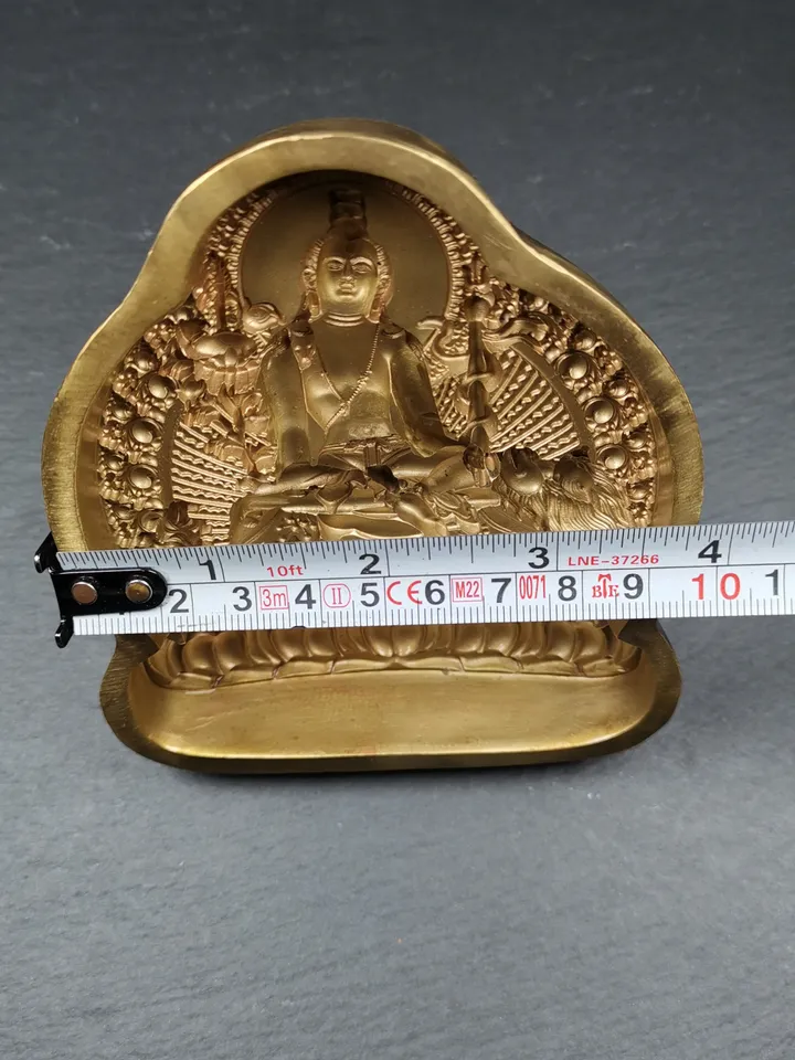 Simhanada Avakokitesvara Tsa Tsa Mold, Seng Ge Dra Chenrezig,Gandhanra Handmade Tibetan Buddha Statue Mould,the Lion's Roar,12 × 10cm