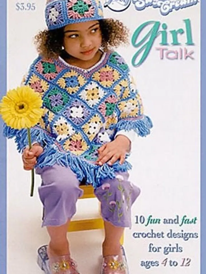 Crochet kids  poncho, granny squares poncho, girl poncho crochet pattern pdf