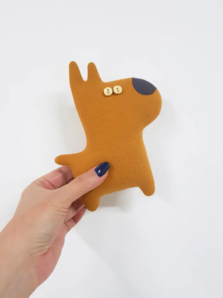 Dog sewing pattern PDF, rag doll tutorial in English, stuffed animal sewing diy