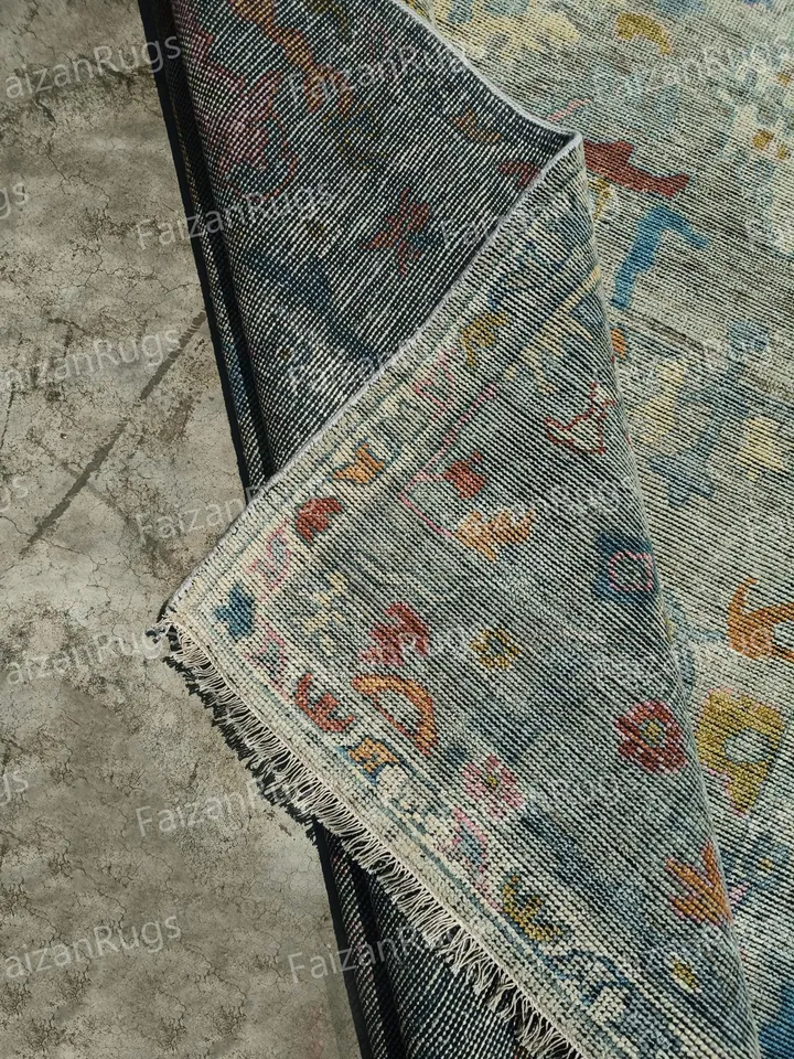 10X14 Gray Oushak rug muted multi size 8x10/9x12/10x14 Hand-knotted Vintage Oushak Wool Area Rug for Living Room, Dining room. oushak rug