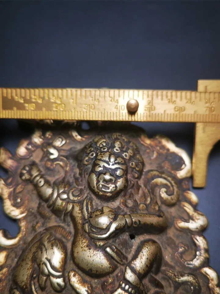 Gandhanra Antique Tibetan Buddhist Protective Figurine ,Palden Lhamo, Wrathful Deity of Glorious Goddess, Wisdom Protector-100 Years Old