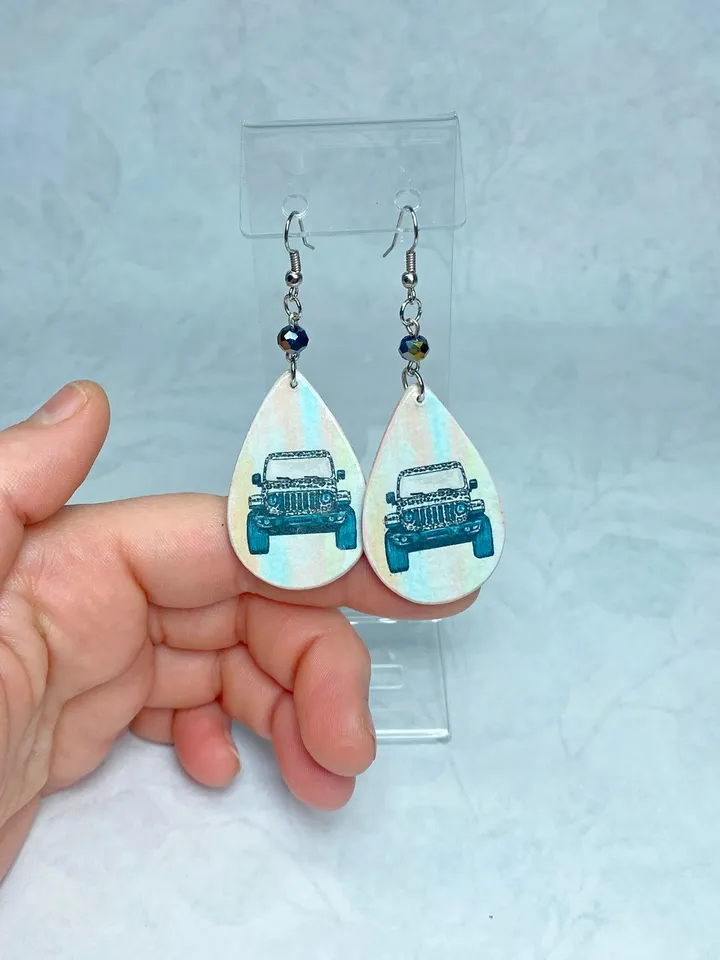 Creative handmade earrings. Bijouterie. Individual design.