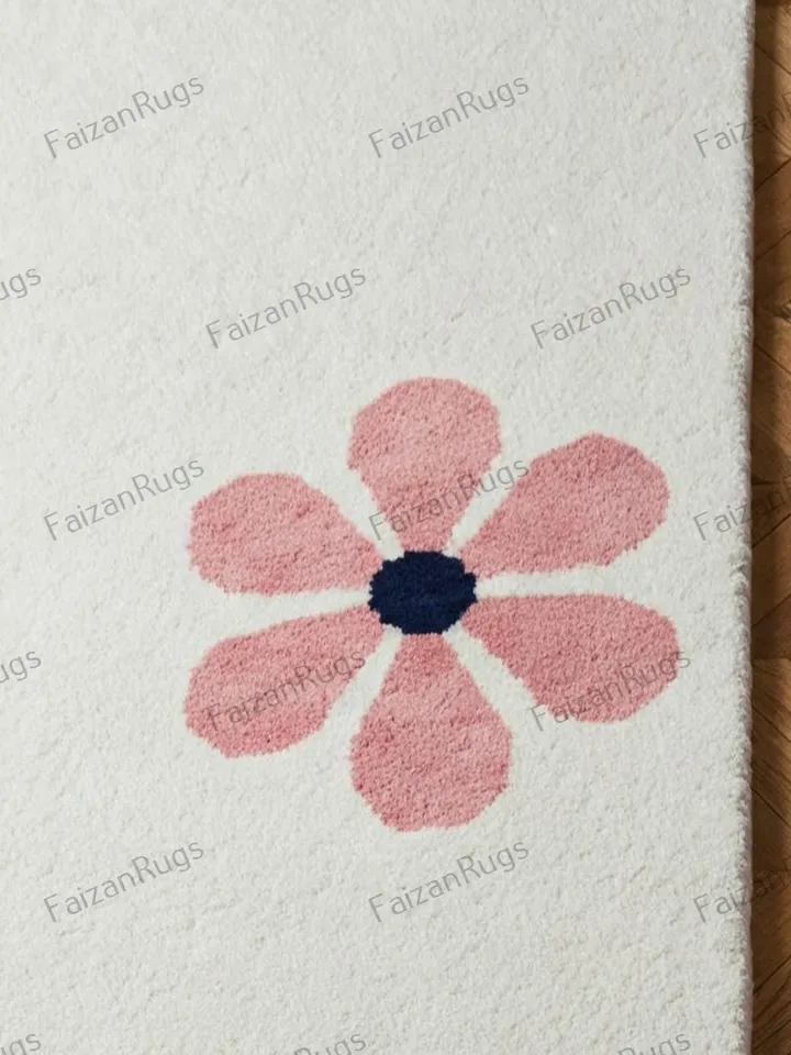 8x10,White,Red,Pink,Floral rug,multi size,8x10,9x12,10x14,Handmade,area rug,Wool rug,Living room,Dining room,kids room,pink for home décor.
