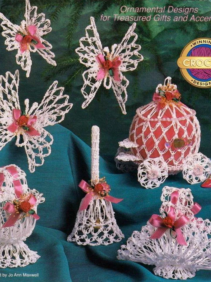 Victorian Memories 1 Christmas Ornaments Vintage Crochet Pattern PDF Christmas Tree Toys Crochet