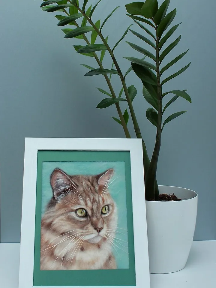Realistic Felted cat portrait from photo,Christmas Gift Wrapping,Customized gift