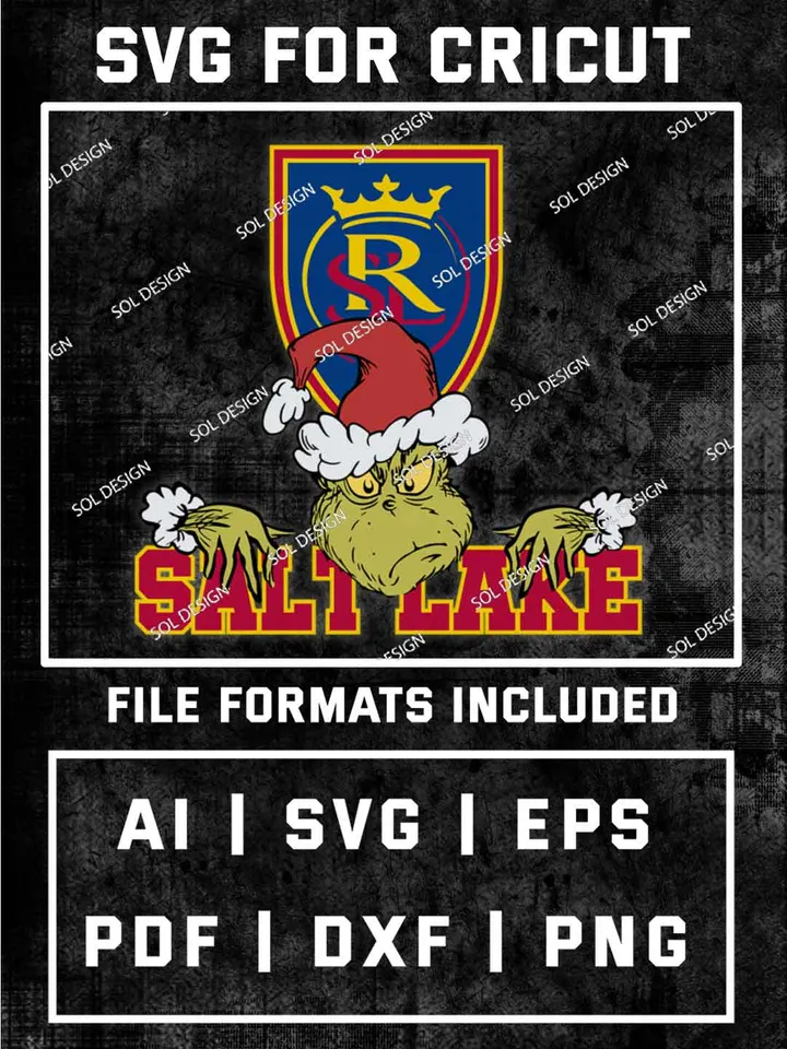 Grinch Real Salt Lake SVG, MLS SVG Design, MLS Real Salt Lake Logo SVG, MLS Salt Lake Cricut, Christmas Svg, Grinch svg, Digital Download