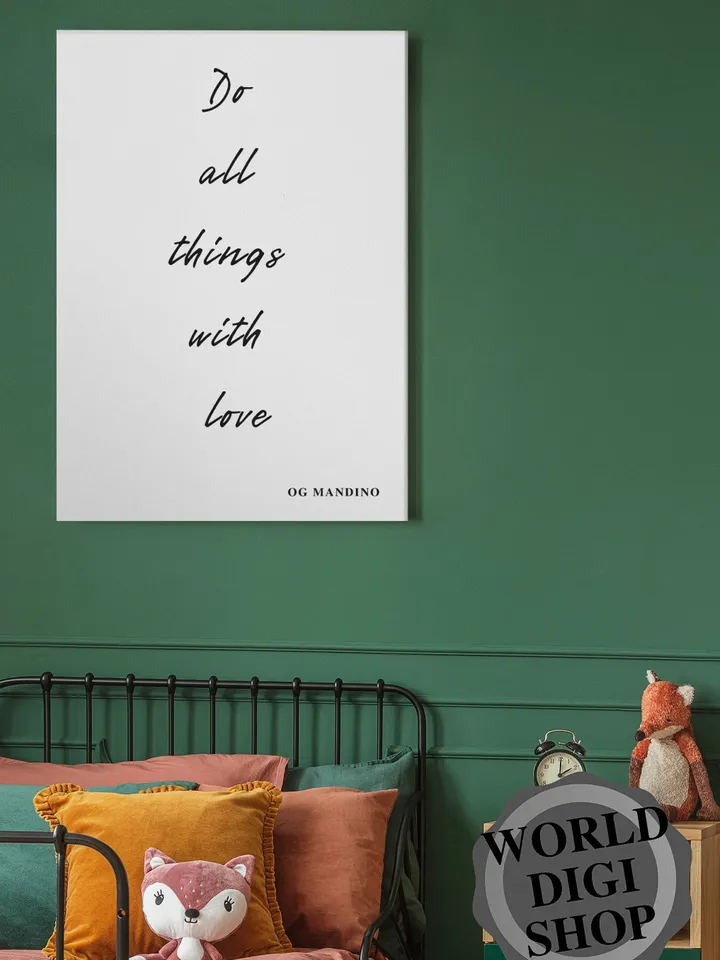 Og Mandino Quote Poster, Wall Decor, Home Decor, Wall Hanging, Room Decor, Office Decor, Office Wall Decor, Dashboard Decor, PNG, JPG, SVG