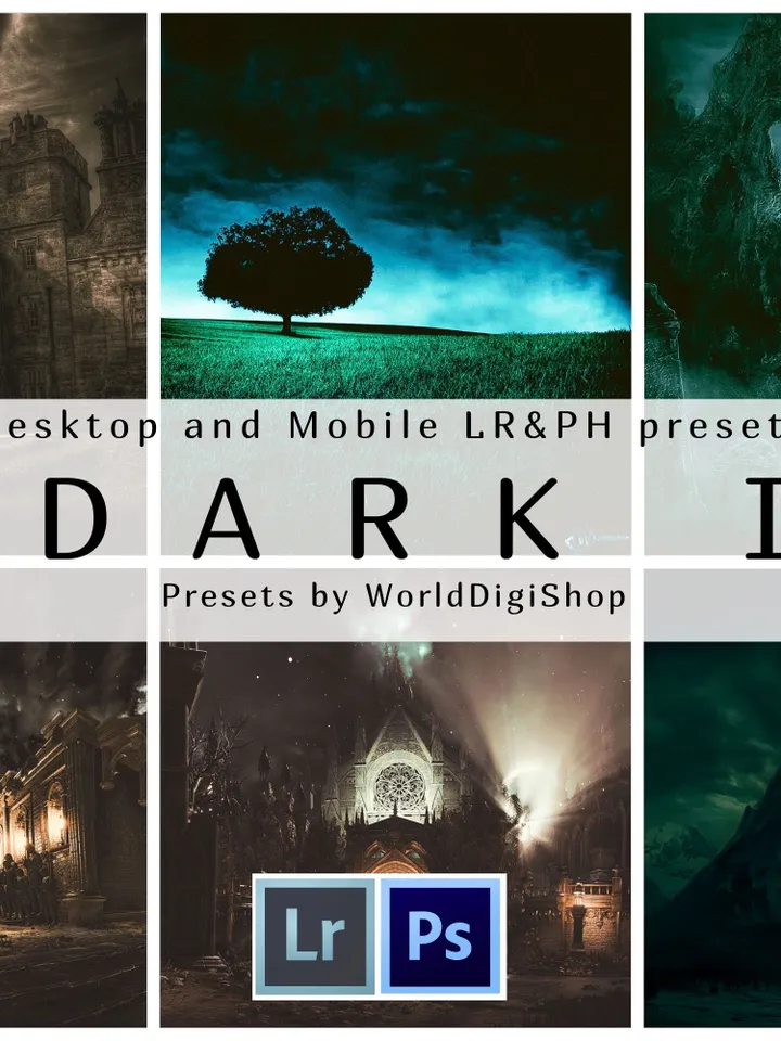 95 Dark Lightroom Presets Exclusive Collection, Mobile Presets, Dark Preset, Presets Desktop, Photo Presets, DNG, XMP, Lrtemplate