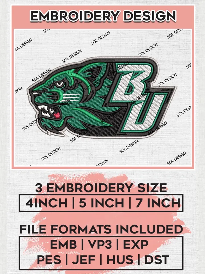 NCAA Binghamton Bearcats Logo Machine Embroidery Design, NCAA Bearcats Embroidery Design Design files, NCAA Team Embroidery Designs, NCAA Machine Embroidery Designs, Digital Download