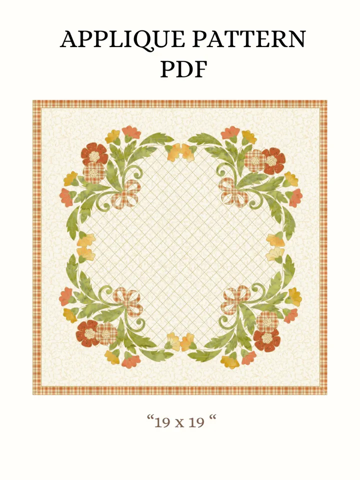 Pattern applique "Autumn Wreath" PDF