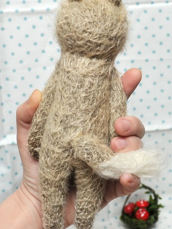 PDF Download Epattern for 8" Artist teddy toy DIY Wolfy Wolf/ sewing instructions/ accessory,clothes,basket instruction