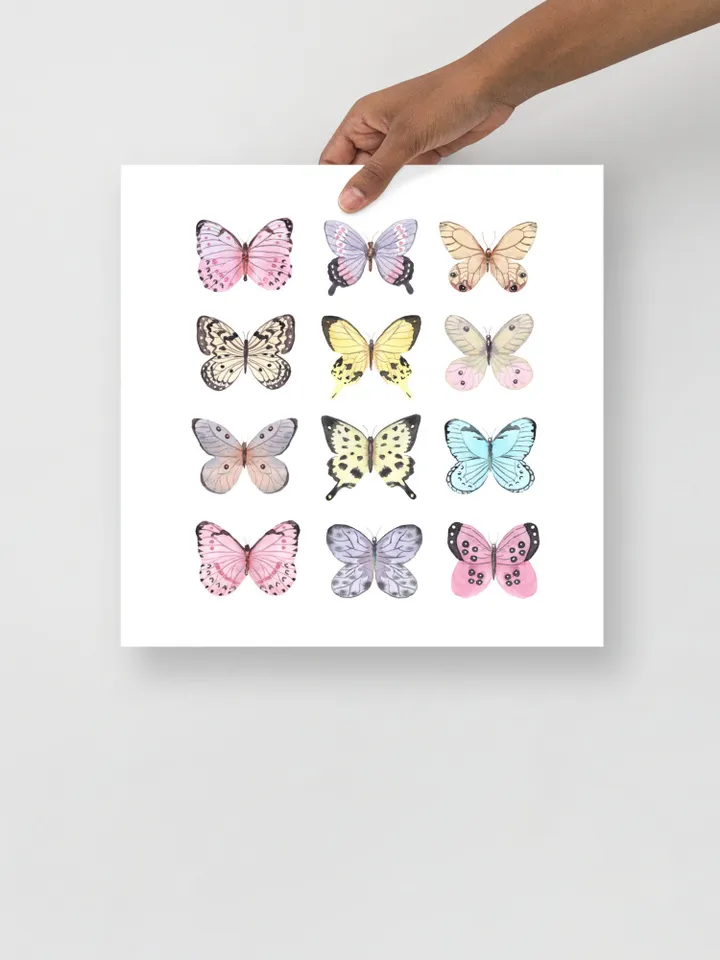 Butterfly Wall Art Print Watercolor Painting Pink Wall Art Decor Insect Art Monarch Butterfly Kids Room Art Pink Art Poster Vintage Print
