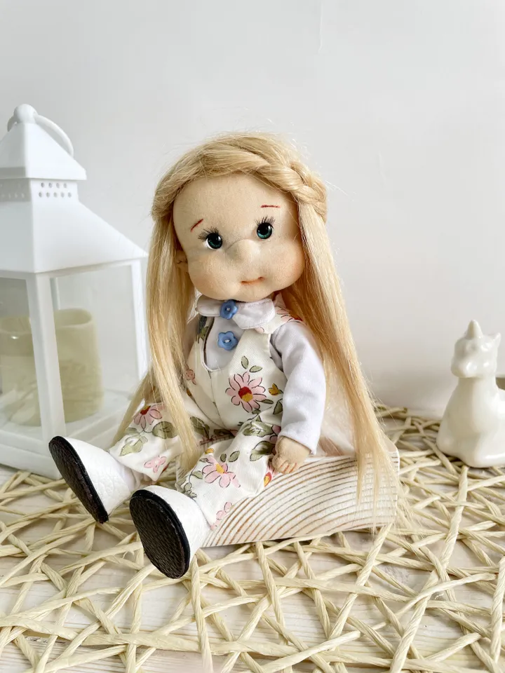 Art Doll Waldorf Doll Inspiration Handmade Textile Doll Birthday Gift for Girl