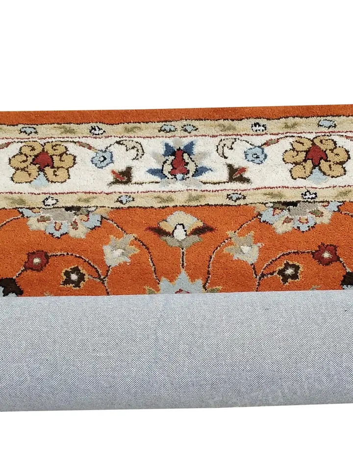 8x10 Abushan Floral Rug Hand Tufted Area Rug Handmade 100% Wool Carving Rugs for Home Living Dining Bedroom Office 8x10 8x11 9x12 12x15